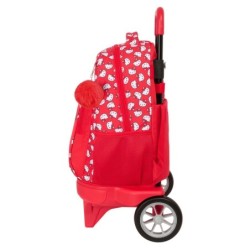 Mochila Escolar Hello Kitty Iconic Blanco Rojo 33 x 45 x 22 cm