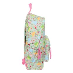 Mochila Escolar Disney Princess Bloom Verde Rosa 31 x 43 x 13 cm