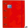 Carpeta de anillas Oxford Touch Europeanbinder Carmín A4+ (4 Unidades)