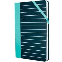 Libreta Milan STRIPE Negro Verde 21 x 14,6 x 1,6 cm