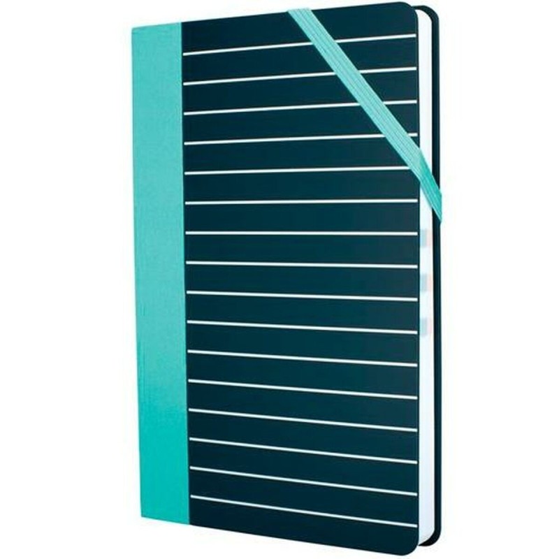 Libreta Milan STRIPE Negro Verde 21 x 14,6 x 1,6 cm