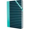Libreta Milan STRIPE Negro Verde 21 x 14,6 x 1,6 cm