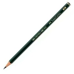 Lápiz Faber-Castell 119006 Hexagonal 6B Negro Verde Ecológico (12 Unidades)