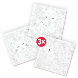 Set de Dibujo SES Creative Painting by number on canvas (3 Piezas)