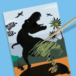 Set de Dibujo SES Creative 2 in 1 Dinosaurs