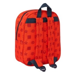 Mochila Escolar Super Mario Rojo Azul marino 22 x 27 x 10 cm