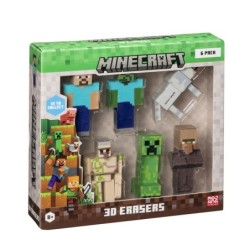 Set de gomas de borrar 3D Minecraft MC4060A 6 Piezas