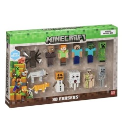 Set de gomas de borrar 3D Minecraft MC4080 12 Piezas