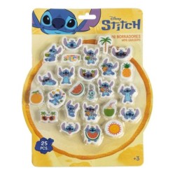 Set de Gomas de Borrar Stitch Multicolor 25 Piezas