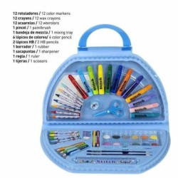 Set de Papelería Stitch Azul Maletín