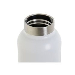 Botella de Agua Home ESPRIT Blanco Beige Natural Bambú Acero Inoxidable 500 ml (2 Unidades)