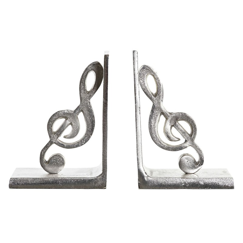 Sujetalibros Home ESPRIT Plateado Aluminio 22 x 8,5 x 15 cm Sujetalibros Home ESPRIT Plateado Aluminio 22 x 8,5 x 15 cm