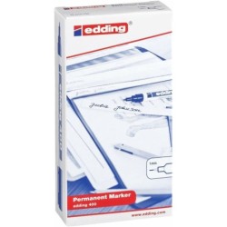 Rotulador permanente Edding 400-01 Negro 1 mm (10 Unidades)