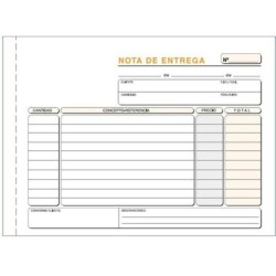 Talonario de Entregas 21 x 15 cm (5 Unidades)