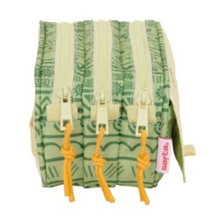 Portatodo Triple Mufasa Verde Beige 21,5 x 10 x 8 cm