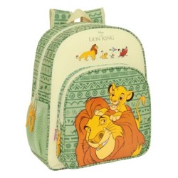 Mochila Escolar Mufasa Verde Beige 32 x 38 x 12 cm