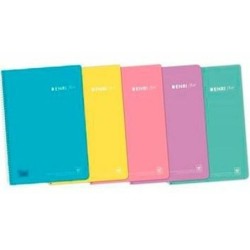 Cuaderno ENRI Pastel Cuarto 80 Hojas (5 Unidades)