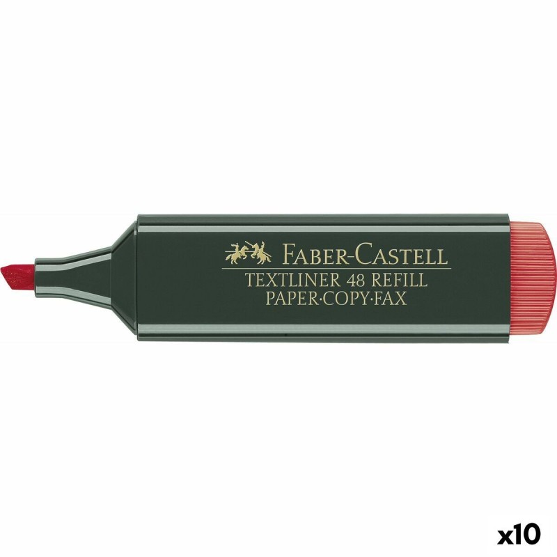 Subrayador Faber-Castell TEXTLINER 48 Rojo (10 Unidades) Subrayador Faber-Castell TEXTLINER 48 Rojo (10 Unidades)