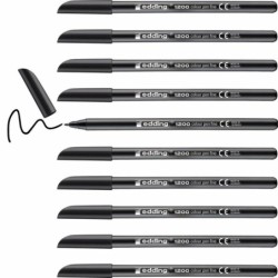 Rotuladores Edding 1200 Negro (10 Unidades)