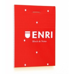 Bloc de Notas ENRI Rojo A7 80 Hojas 4 mm (10 Unidades)