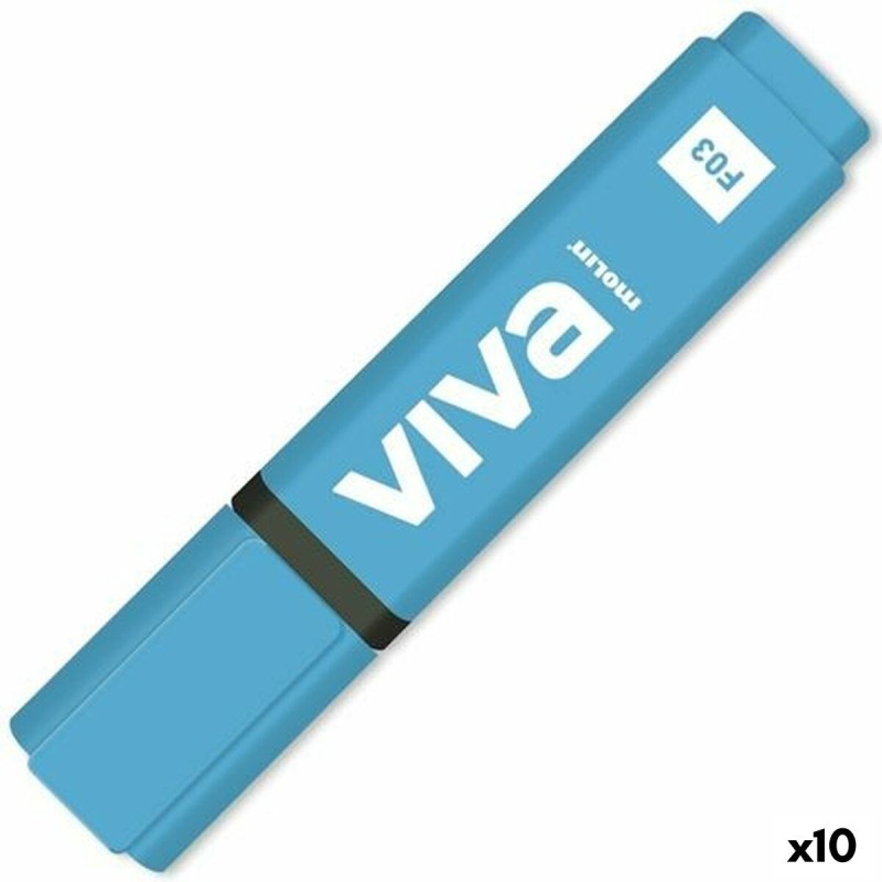 Marcador Fluorescente Molin Viva Azul (10 Unidades) Marcador Fluorescente Molin Viva Azul (10 Unidades)
