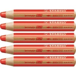Lápices de colores Stabilo Woody 3 en 1 (5 Unidades)