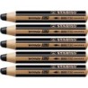 Lápices de colores Stabilo Woody Negro 3 en 1 (5 Unidades)