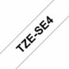 Cinta Laminada para Rotuladoras Brother TZE-SE4 Negro/Blanco 18mm Cinta de seguridad