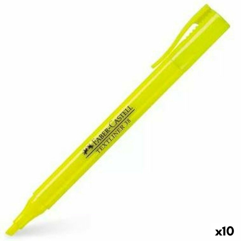 Marcador Fluorescente Faber-Castell Textliner 38 10 Unidades Marcador Fluorescente Faber-Castell Textliner 38 10 Unidades