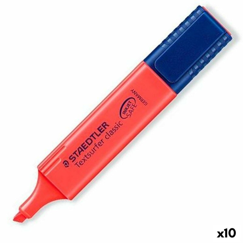 Marcador Fluorescente Staedtler Textsurfer Classic Rojo 10 Unidades Marcador Fluorescente Staedtler Textsurfer Classic Rojo 10 Unidades