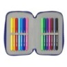 Plumier Doble F.C. Barcelona Granate Azul marino 12.5 x 19.5 x 4 cm 28 piezas