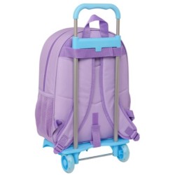 Mochila Escolar con Ruedas Stitch Sweet Azul Lila 33 x 42 x 14 cm
