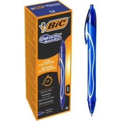 Bolígrafo de gel Bic Gel-ocity Quick Dry Azul 0,7 mm