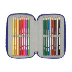 Plumier Triple F.C. Barcelona 24/25 Granate Azul marino 12,5 x 19,5 x 5,5 cm 36 Piezas