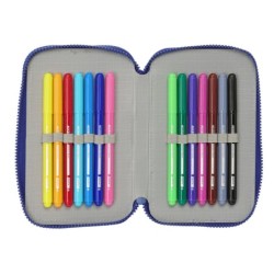 Plumier Triple F.C. Barcelona 24/25 Granate Azul marino 12,5 x 19,5 x 5,5 cm 36 Piezas