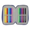 Plumier Triple F.C. Barcelona 24/25 Granate Azul marino 12,5 x 19,5 x 5,5 cm 36 Piezas