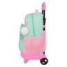 Mochila Escolar con Ruedas Glow Lab Amazing Verde Rosa 33 x 45 x 22 cm