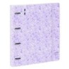 Carpeta de anillas Safta Light purple flowers Morado 27 X 32 X 4 cm