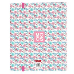 Carpeta de anillas Moos Flores Multicolor 27 x 32 x 3.5 cm