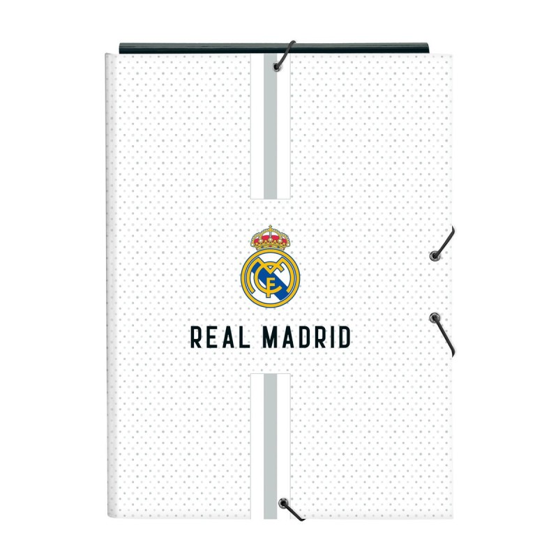 Carpeta de anillas Real Madrid C.F. Blanco Gris A4 26 x 33.5 x 2.5 cm