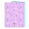Carpeta de anillas Frozen Cool days Violeta Azul cielo A4 26.5 x 33 x 4 cm