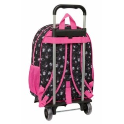Mochila Escolar con Ruedas Kuromi Negro Fucsia 33 x 42 x 14 cm