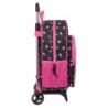 Mochila Escolar con Ruedas Kuromi Negro Fucsia 33 x 42 x 14 cm