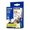 Cinta Laminada para Rotuladoras Brother TZE355 Blanco/Negro 24 mm