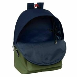 Mochila Escolar El Pulpo   Azul marino Kaki 31 x 44 x 18 cm