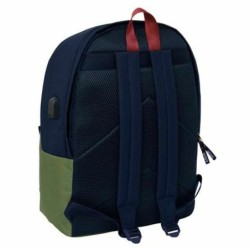 Mochila Escolar El Pulpo   Azul marino Kaki 31 x 44 x 18 cm