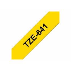 Cinta Laminada para Rotuladoras Brother TZE641 Amarillo Negro Negro/Amarillo 18mm