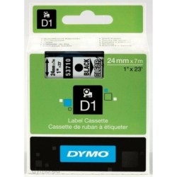 Cinta Laminada para Rotuladoras Dymo S0720920 Negro 24 mm