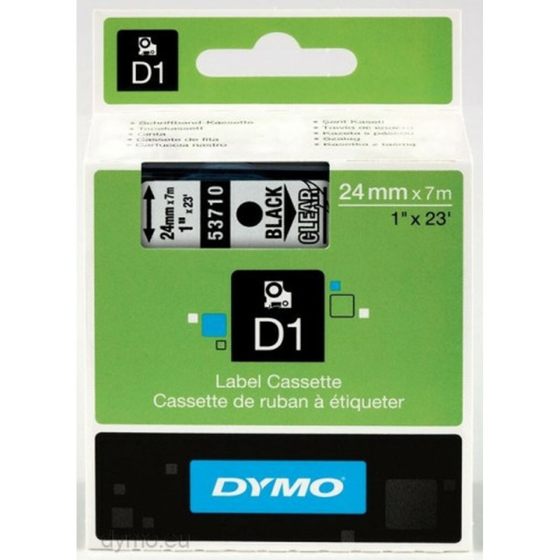 Cinta Laminada para Rotuladoras Dymo S0720920 Negro 24 mm