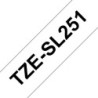 Cinta Laminada para Rotuladoras Brother TZe-SL251 Blanco Negro (1 unidad)